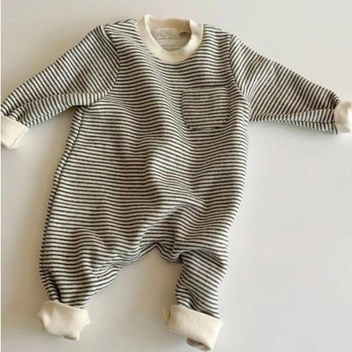 Striped Round Neck Onesie – Teeny Mini Me