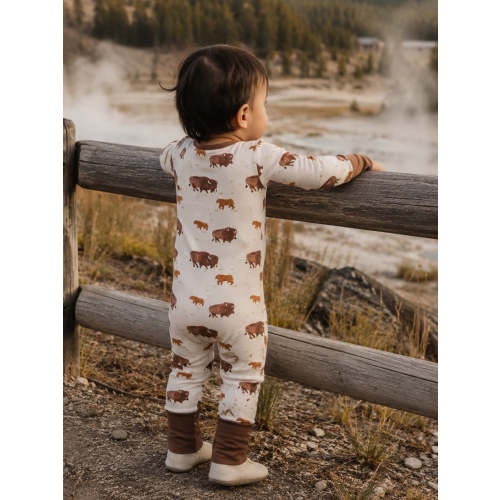 2-Way Zip Romper, American Buffalo