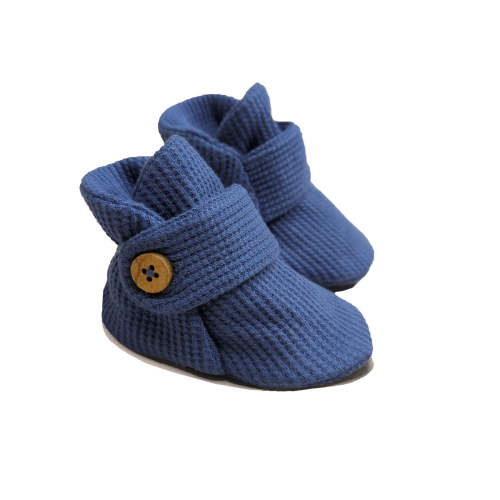 Organic Waffle Baby Booties | Slate – LUCY LUE ORGANICS