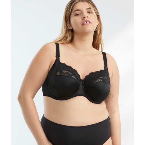 Molly Side Support Nursing Bra in Black size 40 — Bare Necessities