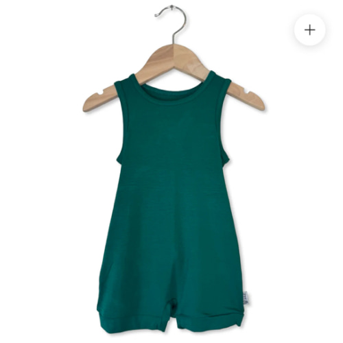 Emerald Sleeveless Shorty Romper