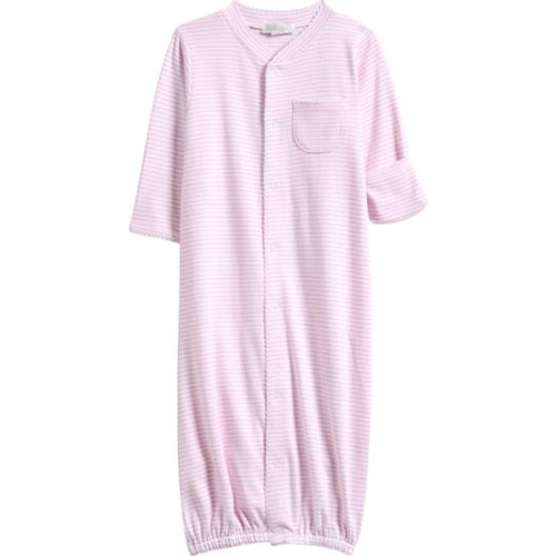 Stripes Convertible Pima Cotton Gown, S (0-3m)