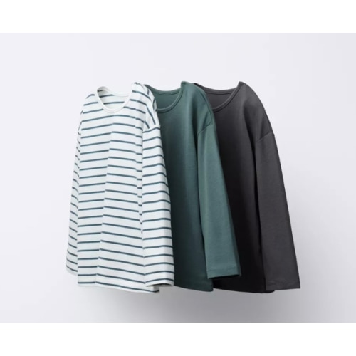 THREE-PACK OF SOLID AND STRIPED T-SHIRTS - Petrol blue | ZARA United States