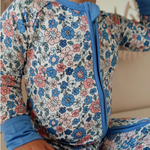 Lily Floral Zipper Romper - PER-ORDER ships 4/25 – In My Jammers
