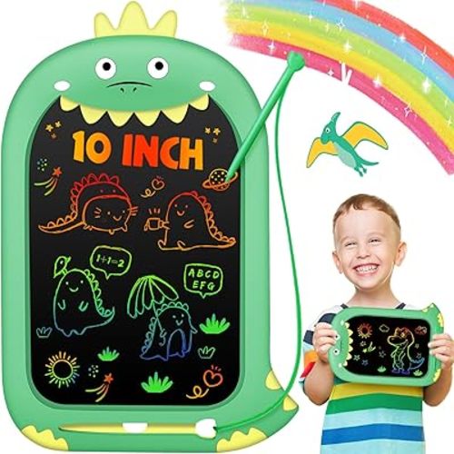 Toddler Toys Age 1-2,10IN Drawing Tablet Doodle Board Writing Tablet for Kids,Learning Toy for 1 2 3 4 5 6 7 8 Year Old Boys Girls Christmas Birthday Gifts,Travel Games Dinosaur Toy for Boys 4-6