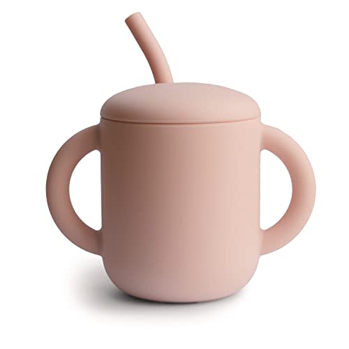 Mushie 100% Silicone Training Cup & Straw for Toddlers | 6 Months+ 6 fl oz