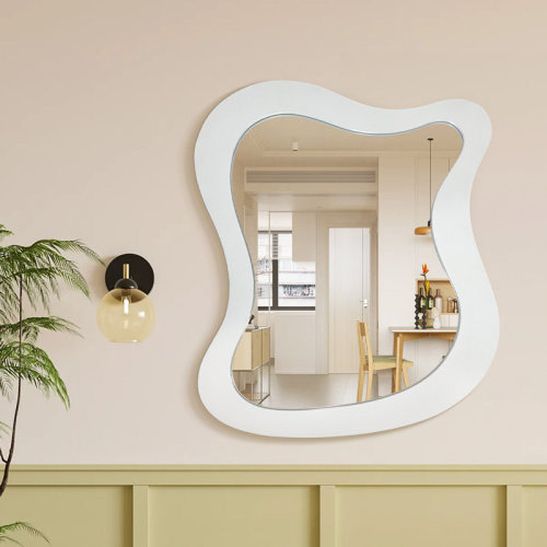 Wrought Studio™ Irregular Wood Framed Wall Mirror Asymmetrical Decorative Wall Mirror & Reviews | Wayfair