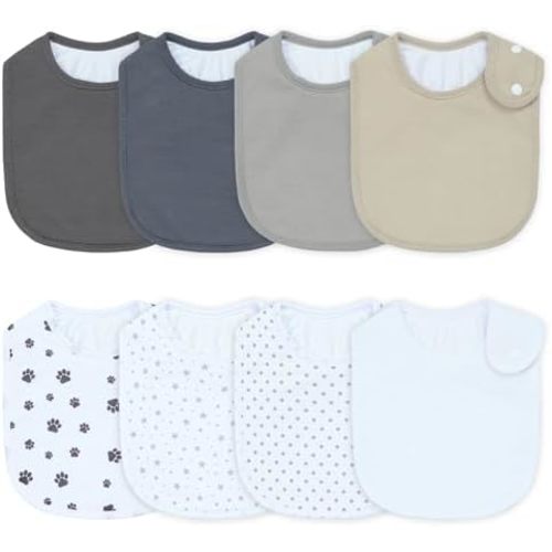 Waterproof Baby Bibs for Boys & Girls Soft and Absorbent Bandana Drool Bibs Set for Infant Newborn 0-12 Months