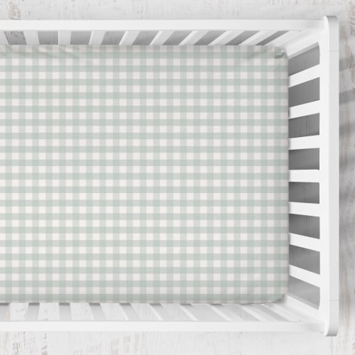Crib Sheet | Gingham in Mist Sage