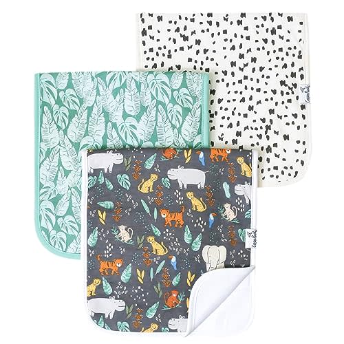 Copper Pearl Premium Baby Burp Cloths - 3-Pack Large Cotton Burp Cloths, Extra Soft Spit Up Rags with 3 Absorbent Layers, Perfect for Baby Boy Gifts (21" x 10" Size, Bengal Set)