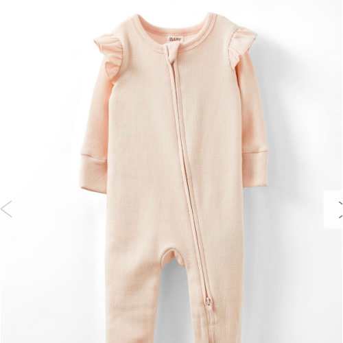 Growie Long Sleeve Rib All In One Romper