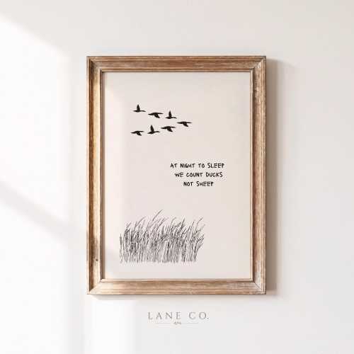 PRINTED We Count Ducks wall art, Nursery mallard print, Hunting bedroom, Baby shower gift, Little boys room decor, Duck hunter