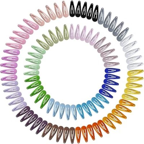 100 Pcs Toddler Hair Clips, 20 Colors, Mini Barrettes for Fine Hair