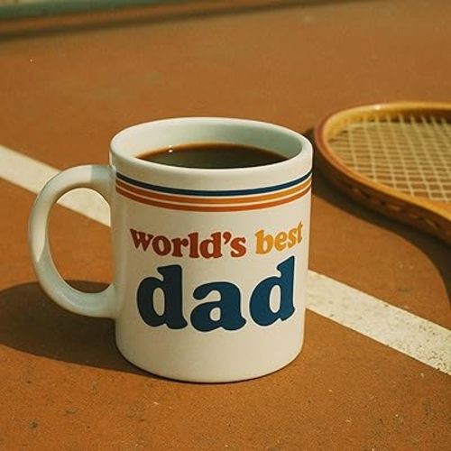 World’s Best Dad Mug Retro 70s Father’s Day Gift Vintage Daddy Coffee Cup New Dad Gifts First Father's Day Mug Unique 11oz White