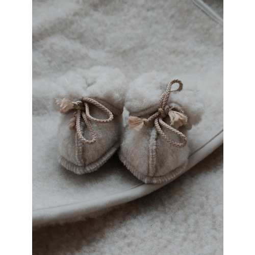 WOLLIES Amsterdam - Baby Booties - Almond - 10,3 cm - 2-5 months