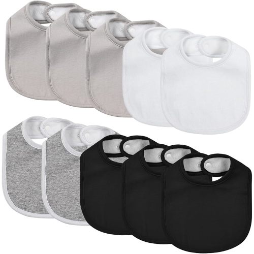 Amazon.com: 10 Pack Cotton Snap Bibs for Baby Boy Girl, Super Soft Drool Bibs for Teething and Feeding : Baby