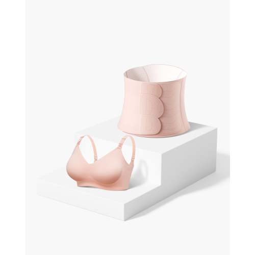 Ergonest Belly Band and Ultra Soft Seamless Nursing Bra YN21 | Pregnancy Comfort Bundle