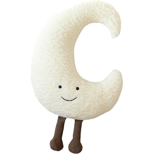 Comfortable Sun Throw Pillow Stars Moon Sofa Cushion Lovely Exquisite Cushion (23.6in, Moon)
