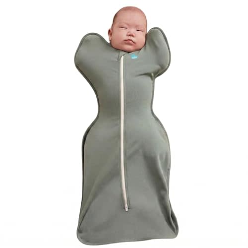 Love to Dream Swaddle UP, Baby Sleep Sack, Self-Soothing Swaddles for Newborns, Improves Sleep, Snug Fit Helps Calm Startle Reflex, New Born Essentials for Baby, 1.0 TOG, 8-13 lbs, Deep Olive
