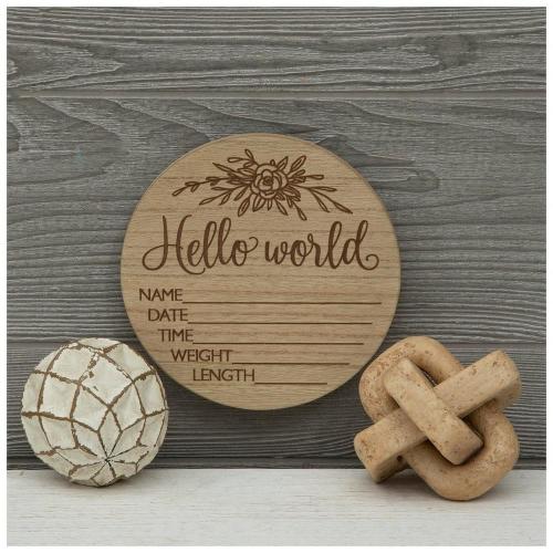 Hello World Wood Wall Decor