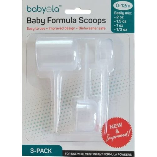 Baby Formula Dispensing Scoops for Infants & Newborns; Easily Make 2oz, 1oz or 1/2oz of Milk