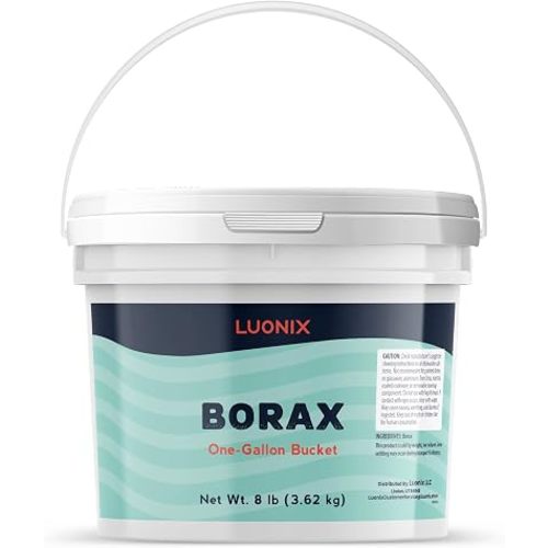 Luonix Borax, 1 Gallon Bucket, Multipurpose Cleaner, Laundry Additive