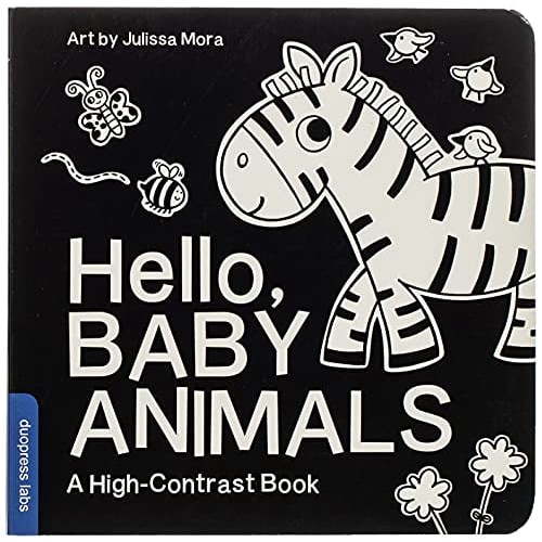 Pre-Owned Hello, Baby Animals: A Durable High-Contrast Black-And-White Board Book for Newborns and Babies by Duopress Labs (Hardcover)