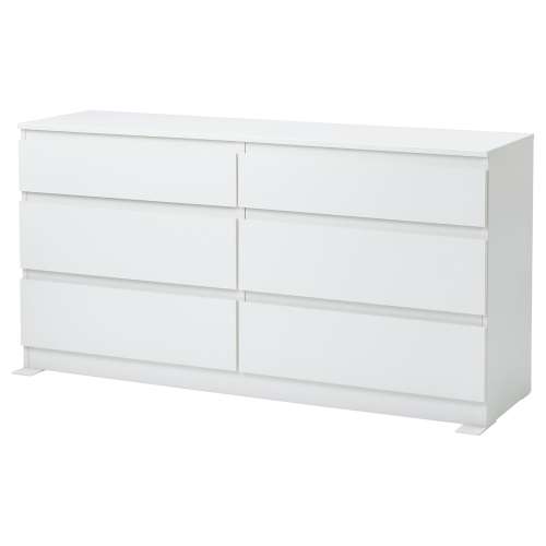 KULLEN 6-drawer dresser - white 55 1/8x28 3/8 "