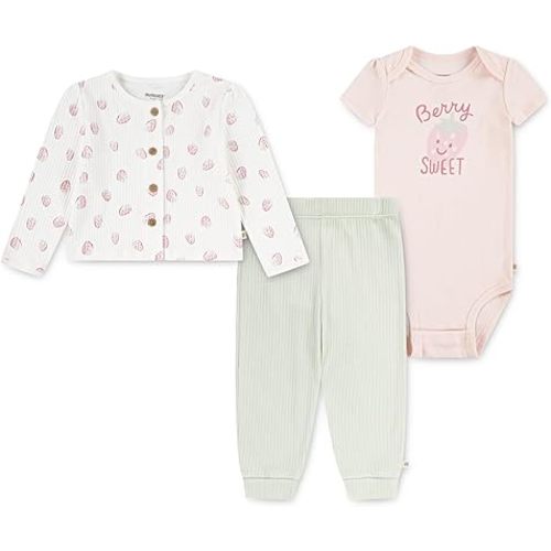 HUGGIES unisex-baby Bodysuit, Sweater and Pants 3-piece Outfit Set