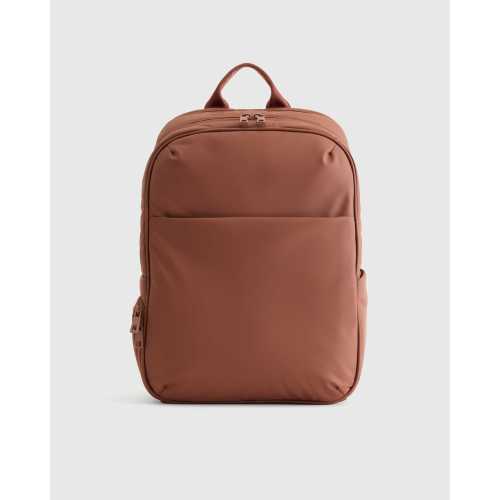Water Repellent Puff Commuter Backpack in Terracotta