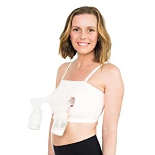 Simple Wishes Hands-Free Pumping Bra - Comfortable, Adjustable, Customizable - Converts Nursing Bra or Maternity Bra to Breast Pump Bra - Bra for Breastfeeding Pumps for Women - L+ - Pink at Amazon Women’s Clothing store: Breast Feeding Pumps