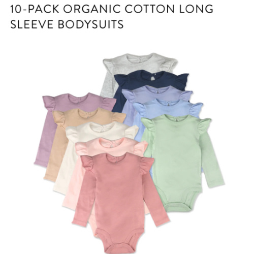 10-Pack Organic Cotton Long Sleeve Bodysuits | Honest Baby Clothing