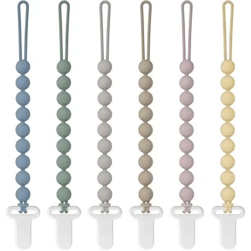 6-Pack Pacifier Holder Clips