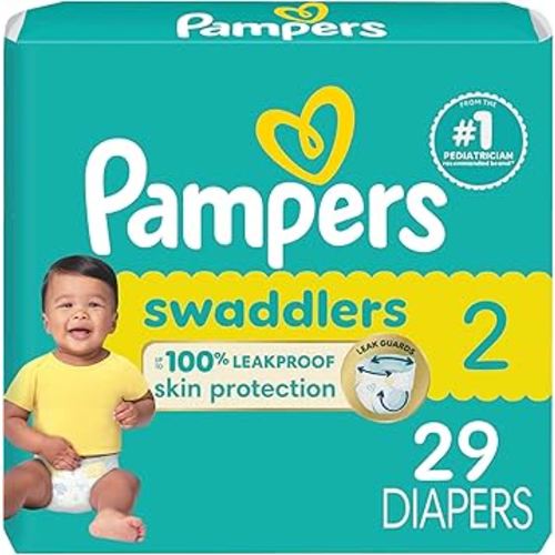 Pampers Baby Diapers - Swaddlers - Size 2, 29 Count, Ultra Absorbent Disposable Infant Diaper