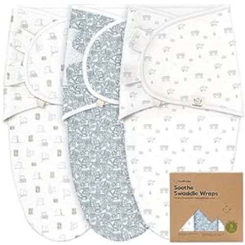 Amazon.com: 3-Pack Organic Baby Swaddle Sleep Sacks - Newborn Swaddle Sack, Ergonomic Baby Swaddles 0-3 Months, Swaddles for Newborns, Baby Sleep Sack, Baby Swaddle Blanket Wrap, Baby Essentials (Excavation) : Baby