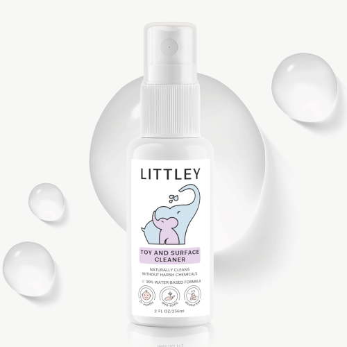 Littley Toy & Surface Cleaner | 2 oz | Alcohol-Free HOCl Spray for Baby Toys & High-Touch Surfaces | Fragrance-Free Formula | Gentle Cleaning for Everyday Messes