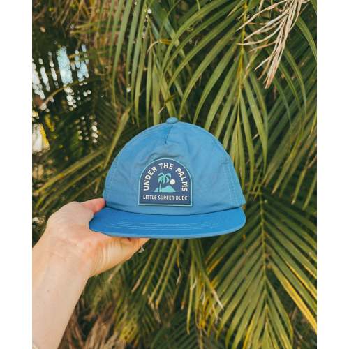 Under The Palms Blue Little Surfer Dude Nylon Snapback