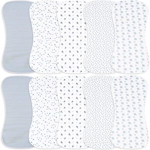 10-Pack Burp Cloths for Baby Boys and Girls - Organic Baby Burp Cloth,Baby Washcloths, Burp Rags, Large Neutral Burp Clothes for Newborn