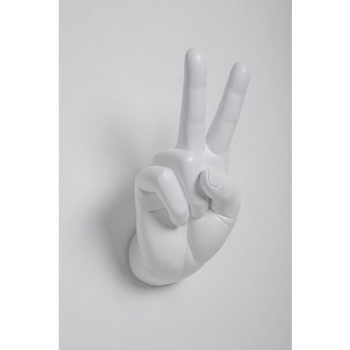 Interior Illusions Plus White Peace Hand Wall Mount - 8.5 Inch Tall Home Decor Gift