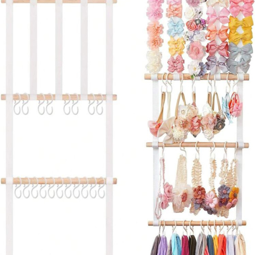 1pc Hair Clip & Hair Ties Storage Hanging Bag For Kids, Girls' Hair Accessories Organizer Hanging Ribbon, Birthday Gift For Baby Love Valentine | SHEIN USA