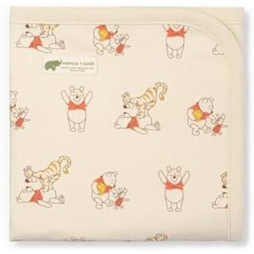 MONICA + ANDY Coming Home Blanket, Organic Cotton Baby Blanket, Newborn & Baby Accessory, Stretchy & Cozy Swaddle