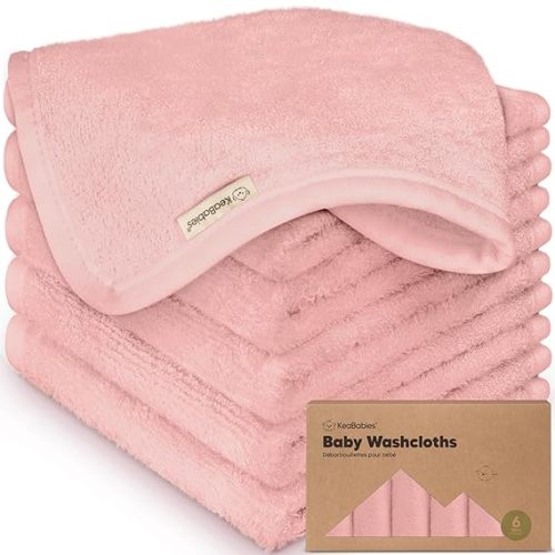 KeaBabies 6-Pack Baby Washcloths