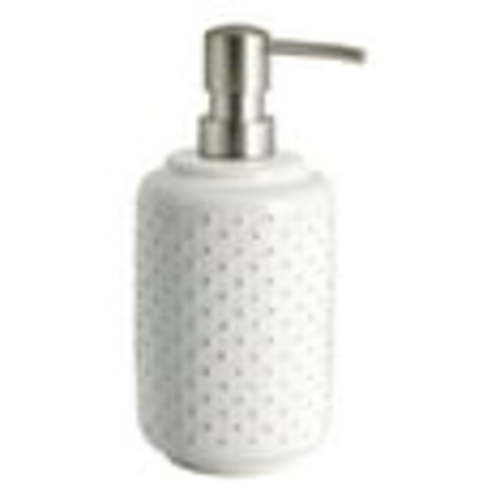 Better Homes & Gardens Reactive Glazed Textured Ceramic Lotion Pump in Creamy White