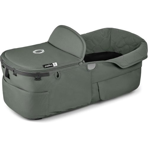 Bugaboo Kangaroo Bassinet – Newborn All-Season Stroller Bassinet with Breathable Mesh Panels & PureBreeze™ Dual-Sided Mattress – Fold-Flat Design - Forest Green