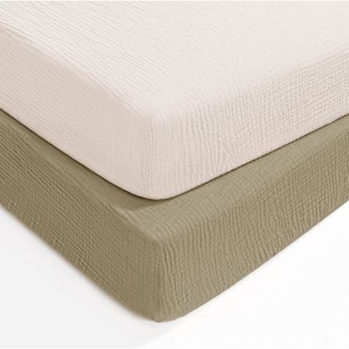 lulumoon Baby Crib Sheets Muslin: Soft Cotton for Baby's Cozy Sleep