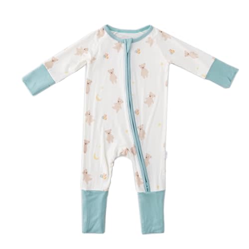 Bamboo Little Ultra-Soft Convertible Baby Romper - Gender Neutral Infant Clothes with 2-Way Zipper, Footless Sleepwear