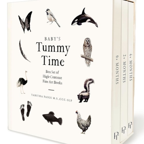 Baby's Tummy Time Book Box Set: A 3-Book Box Set of High-Contrast Art for Visual Stimulation at Tummy Time (Tabitha Paige Children's Book Series)