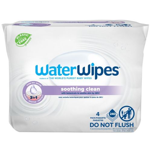 Waterwipes Plastic-free Soothing Clean 99% Water-based Formula With Botanical Extract Baby Wipes - Unscented - 240ct