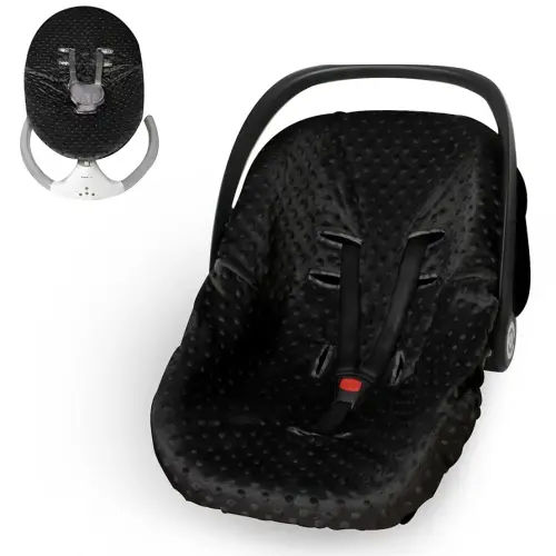 Infant Car Seat Cover Liner, Carseat Cover Liner for Baby Boys Girls, Soft Comfortable, Machine Washable, Universal Fit (Black)