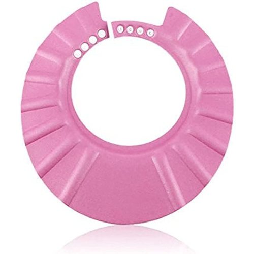 Baby Safe Shampoo Shower Bathing Protection Soft Shower Cap Hat Wash Hair Shield for Children Kids (Pink)